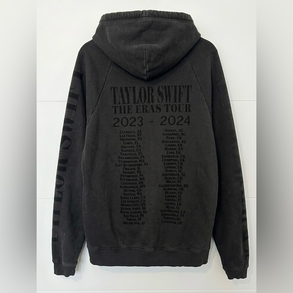 NWOT Taylor Swift Official Eras Tour Dark Grey Hoodie - Size Small - Picture 2 of 5